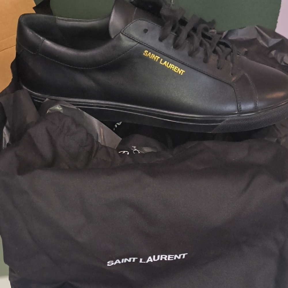 Saint Laurent Black Leather Sneakers